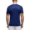 Adidas Striped Quick-Dry Comfortable Sports Round Neck Short Sleeve Football Shirt Men Tops Dark-Blue White BJ9171