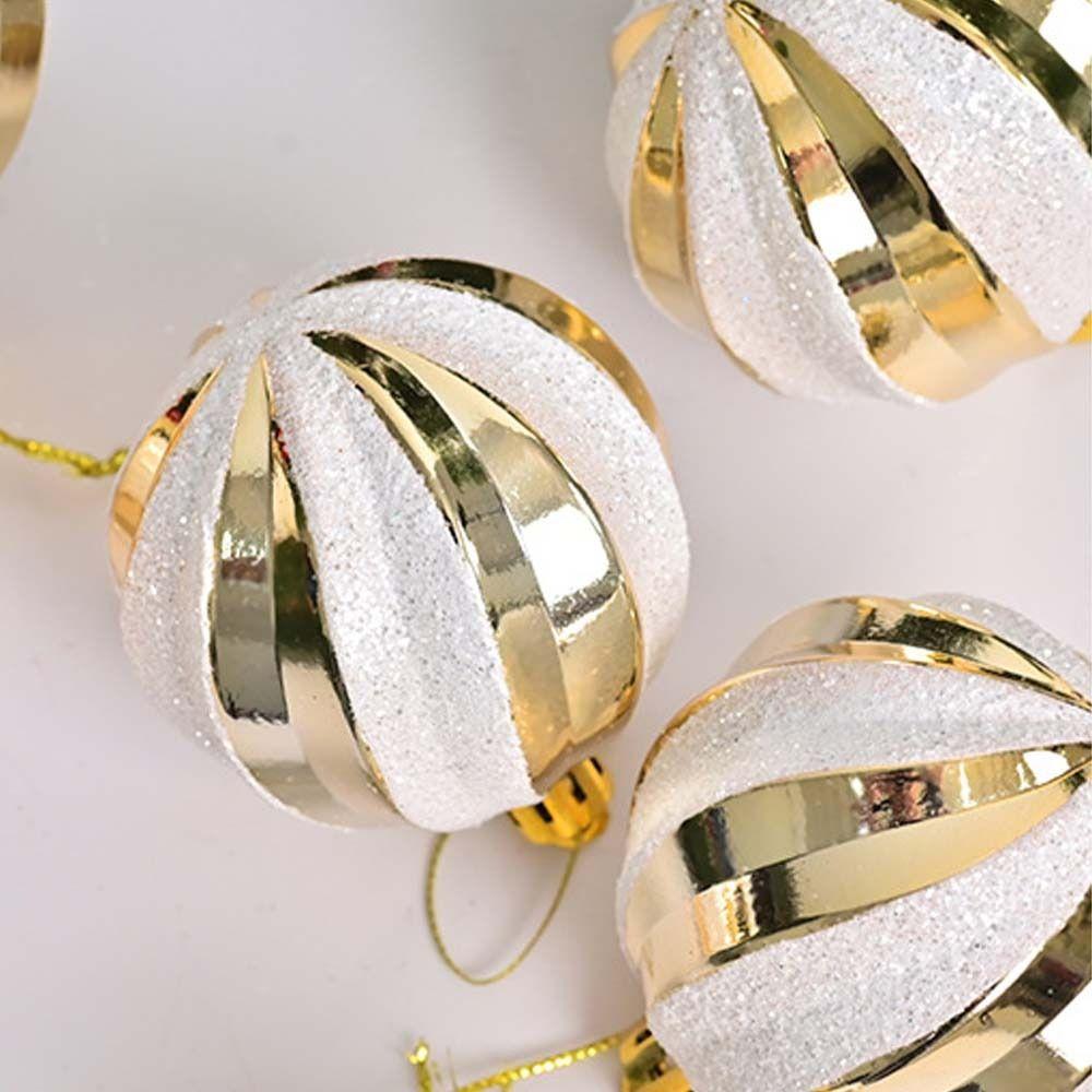 6pcs Plastic Painted Christmas Balls Pendant Merry Christmas Decor  Merry Christmas Decoration