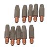 10PCS Welding Contact Tips 0.8mm, 0.9mm, 1.0mm, 12mm MIG For 24KD Welding Torches Coating Protect Gas Nozzle Tip Accessories