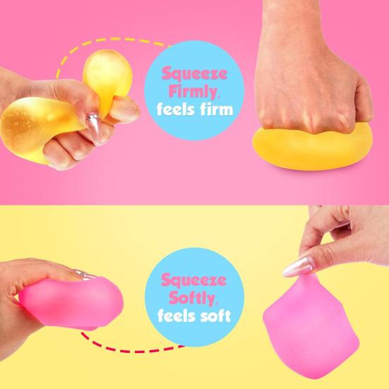 3Pcs Stress Cube Fidget Toy Anxiety Relief Ice Cube Squeeze Decompression