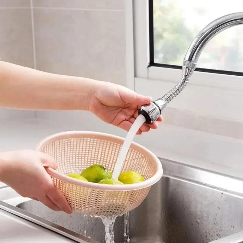 Soffione Doccetta Regolabile per Cucina, Soffione Doccia ad Alta Pressione con Rotazione a 360°, Doppia Funzione e Aeratore Risparmio Idrico, Bagno