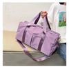 Women's Large Capacity Sports Yoga Bag with Shoe Compartment - Dry/Wet Separation, Solid Color, Ideal for Travel and Gym