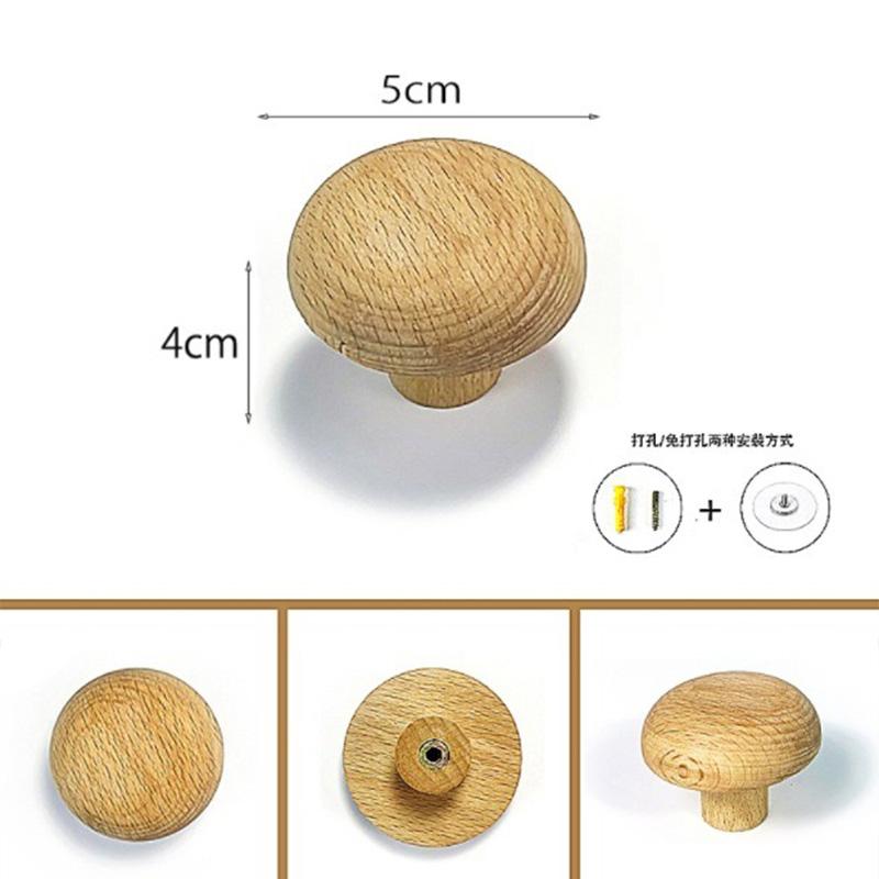 Simple Solid Wood Hook Wall Mounted Coat Hook Natural Wood Decorative Key Holder Hat Scarf Handbag Storage Hanger Bathroom Rack