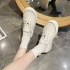 Thick-soled elastic one-pedal canvas shoes for women's new versatile breathable casual shoes heightening little white shoes board shoes for women