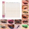 12-farbiger, perlmuttartiger, mattierter, nicht leicht zu verschmierender Eyeliner-Gelstift, drehbarer Eyeliner, einfach zu färbender Lidschattenstift