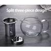 Glass Tea Pot Kettle 650ML/950ML/1300ML Teapot with Stainless Steel Strainer Infuser Filter Tea Cup Set Kitchen Accessories
