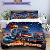 3PC Custom Name Truck Night Drive Bedding,soft and breathable,2D Flat Print,room decor.,Poster Three-piece set,Soccer Three-piece set,Art,Poster,Socce