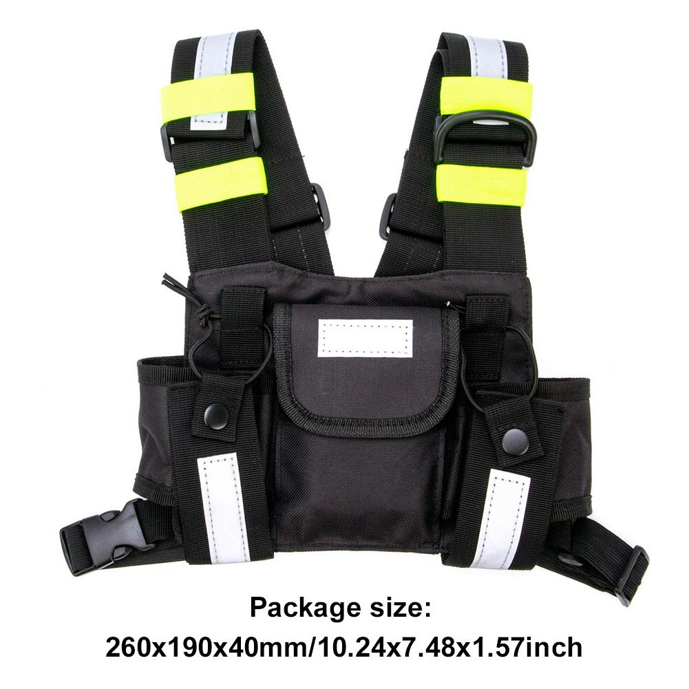 Walkie Talkies Θήκη Στήθους Θήκη Ραδιοφώνου Διπλής Κατεύθυνσης Ανακλαστική Θήκη Στήθους Γιλέκο Rig Drop Ship
