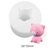 DIY Craft Templates Mini 3D Cartoon Animal Casting Die Multifunctional Soft Silicone Stencil For Cake Decor Dessert
