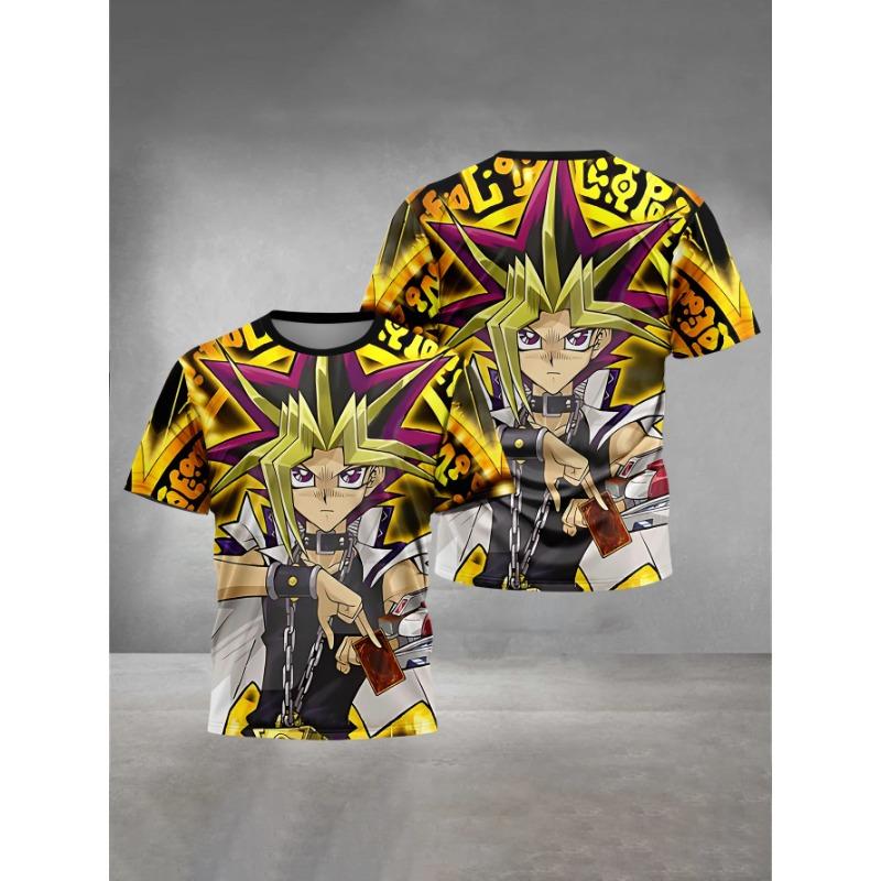 Monster Pattern 3D Printed Children's T-shirt, Boys' Fun Short Sleeved Top