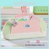 Stylish Dopamine Color Block Pencil Case With Large Capacity For Students And Office Use