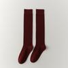 Autumn And Winter Stockings Children'S Red High Tube Calf Socks Solid Color Strips Stacking Socks And Knee Natal Year Red Socks