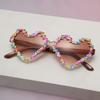 Love Glasses High-Quality Pc Frame Sunglasses Heart Shaped Sunglasses Romantic Uv400 Sunglasses For Beach Trips Music Festivals