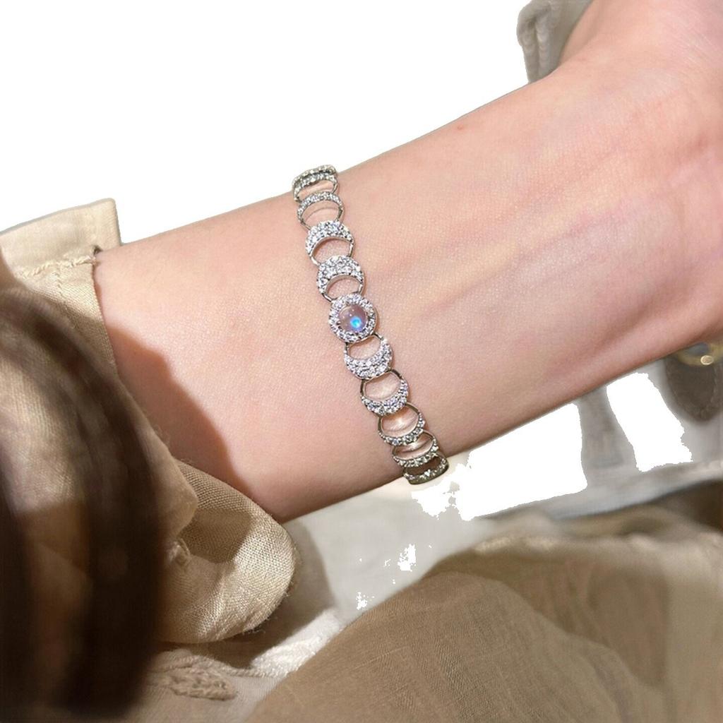 Douyin Blue Moonlight Designer Full Diamond High-end Bracelet Light Luxury Niche Exquisite Temperament Jewelry Women's Bracelet