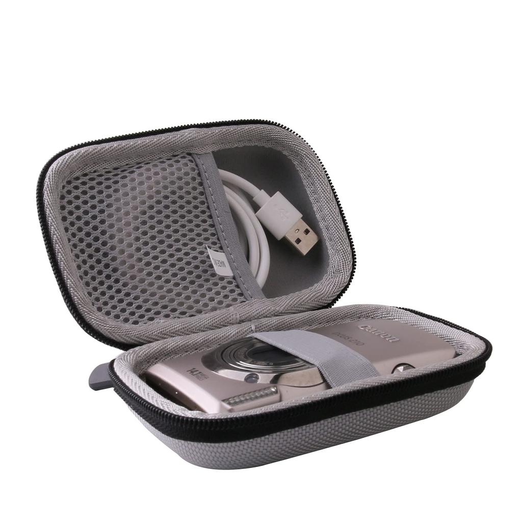 Waiyu JP Protective Storage Case for Canon IXY IXY IXY and IXY 210 Digital Cameras 180, 650, 200, (Gray)