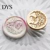 Metal Seal Heads for Scrapbooking Wax Sealing Copper Stamp Head, with Detailed Relief Texture, Round DIY Crafting Shaped Durable Brass Wedding