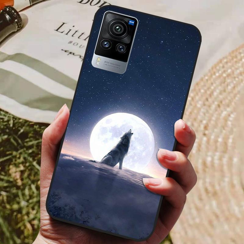 For Vivo X60 Pro Global Version Case Cat Wolf Painted Soft Silicone Phone Cases for Vivo X60 Pro Back Cover X60Pro V2046 Coque