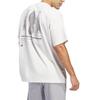 adidas T Shirts Men's White Crew Neck Moderate Straight Fit JY3973