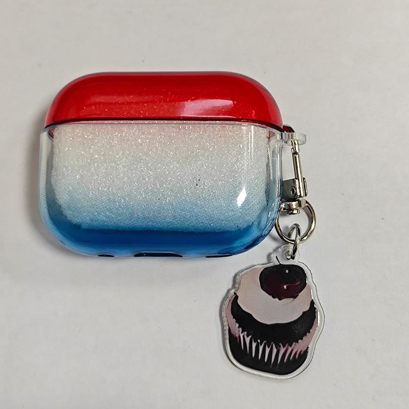 Ins Gradual Change Red Smudge Earphone Case Protective Cover for AirPods 1/1/1/1/pro/pro1 Generation Earphone Cover