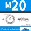 Iron Serrated Locking Washer Set with Anti-Loosening Shims