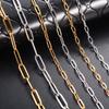 2.5/2.7/4mm Minimalist Stainless Steel Paperclip Neck Chain Link Necklace for Women Men Copper/Gold Color Choker Metal Jewelry