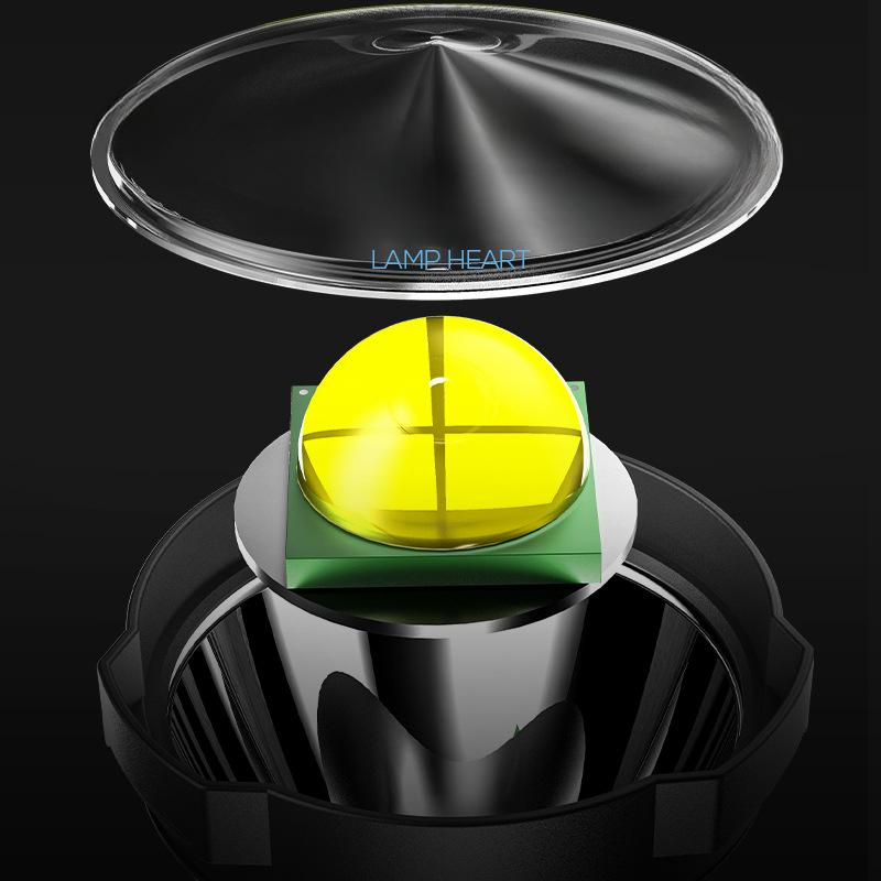 P70 Strong Outdoor Lantern Camping Rechargeable Led Searchlight Plastic Patrol Flashlight