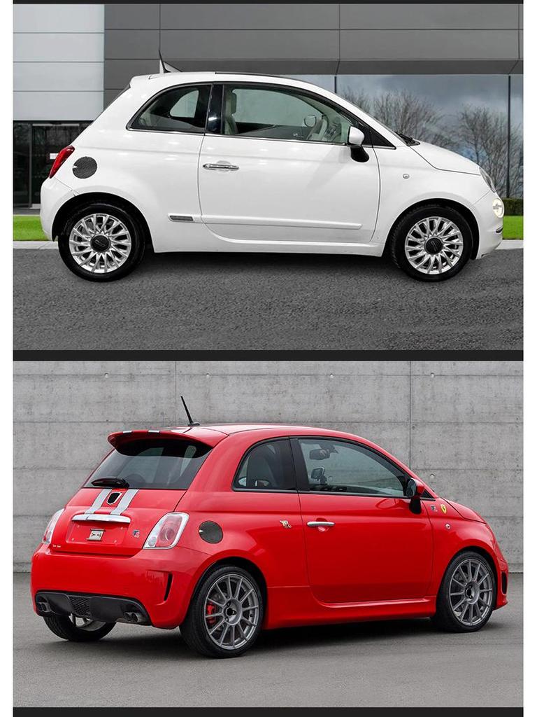Naklejka na osłonę wlewu paliwa z włókna węglowego do Fiata 500