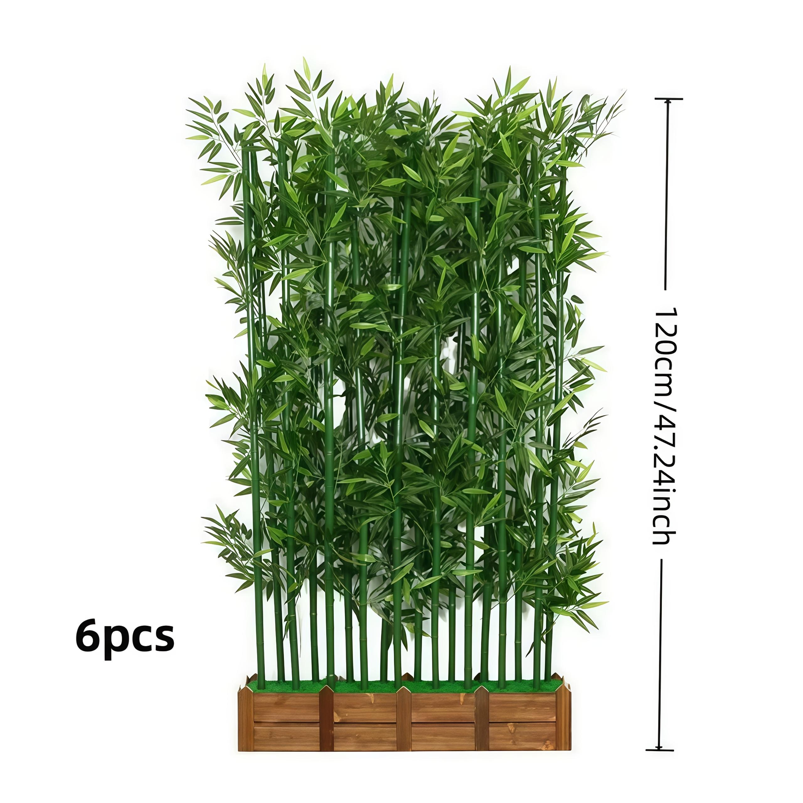 

6pcs Simulation Bamboo Indoor Decoration Encrypted Plastic Fake Bamboo Partition Screen Outdoor Artificial Bamboo Simulation Plant Landscaping 6pcs