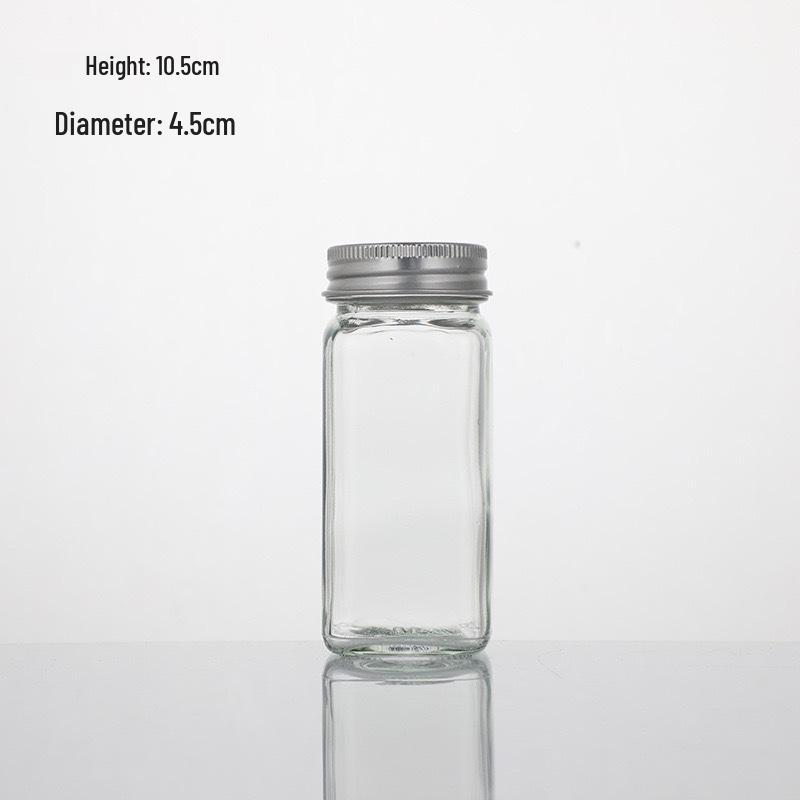 Bamboo Lid Glass Spice Jar with Flip-Top