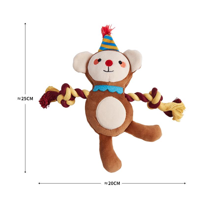 FOFOS Puppy Series: Two Fuli Dogs Plush Squeaky Toys for Small Dogs
