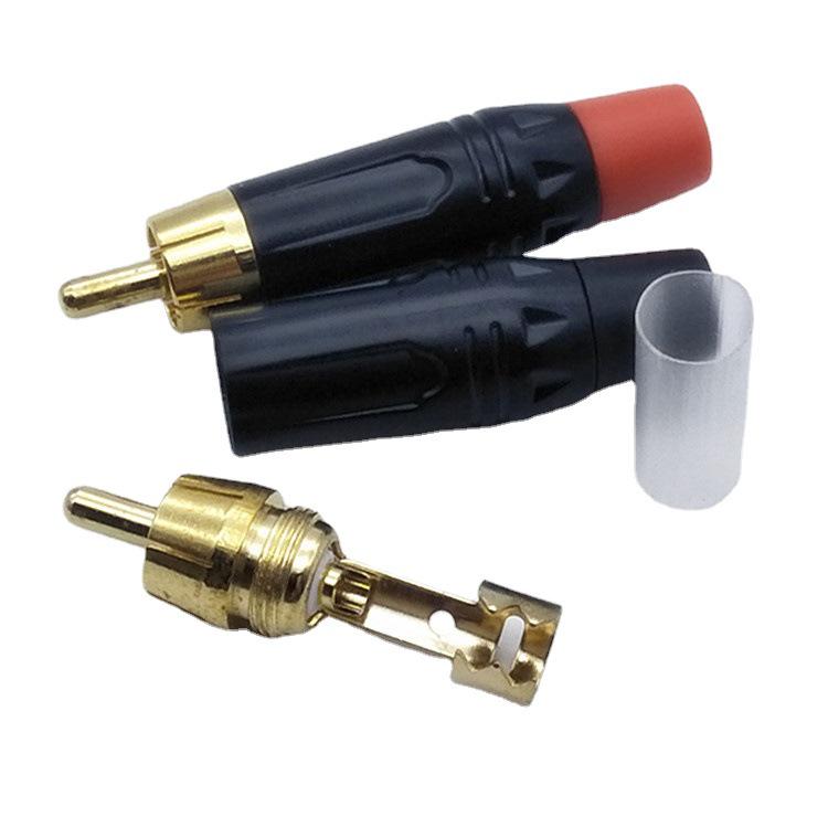 Gold-Plated Copper RCA Plug AV Audio/Video Adapter