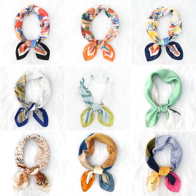 Women'S New Fashionable Atmosphere Simulation Silk Scarf Neck Protection Scarf Spring Summer Autumn Square Scarf