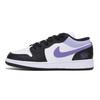 Air Jordan 1 Abrasion Resistant Slip Resistant Low Top Vintage Basketball Shoes Men's Black White Purple 553558-131(Team85-)