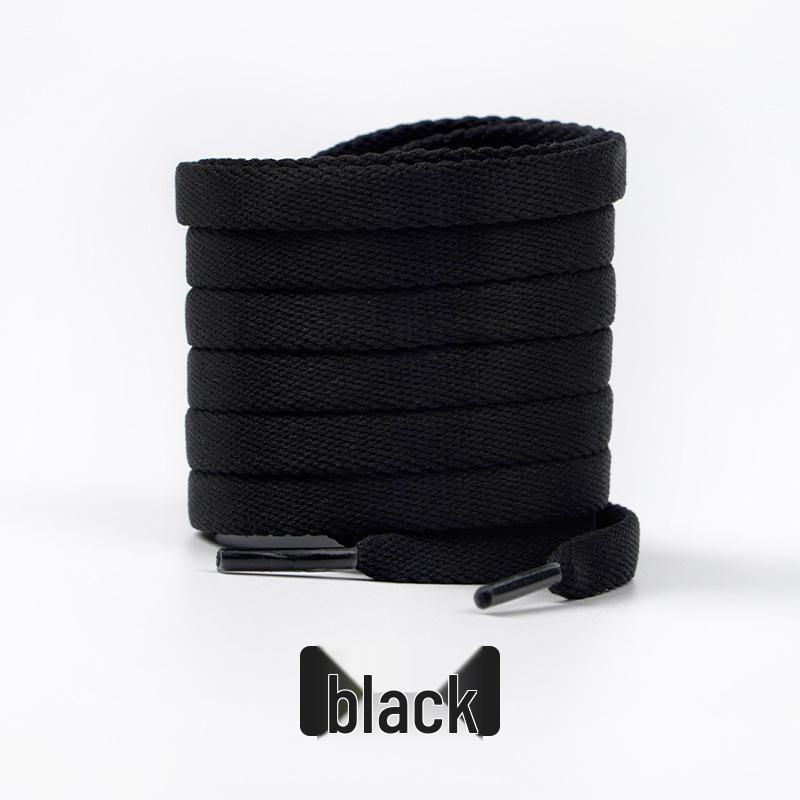 In-Stock Elastic Flat Shoelaces for Casual and Sports Shoes - Black, White, Beige