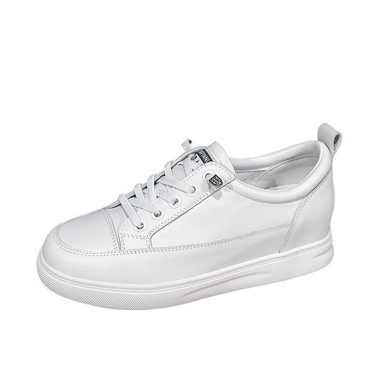 Leder kleine weiße Schuhe Damen neu Frühling leichtgewichtige weichsohlige Sport-Board-Schuhe vielseitige Freizeit-Reiseschuhe