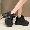 Fashion 11CM New Autumn Breathable Women Casual Shoes Fashion High Heels Women Wedges Heels Sneakers Thick Sole Trainers Platform Shoes