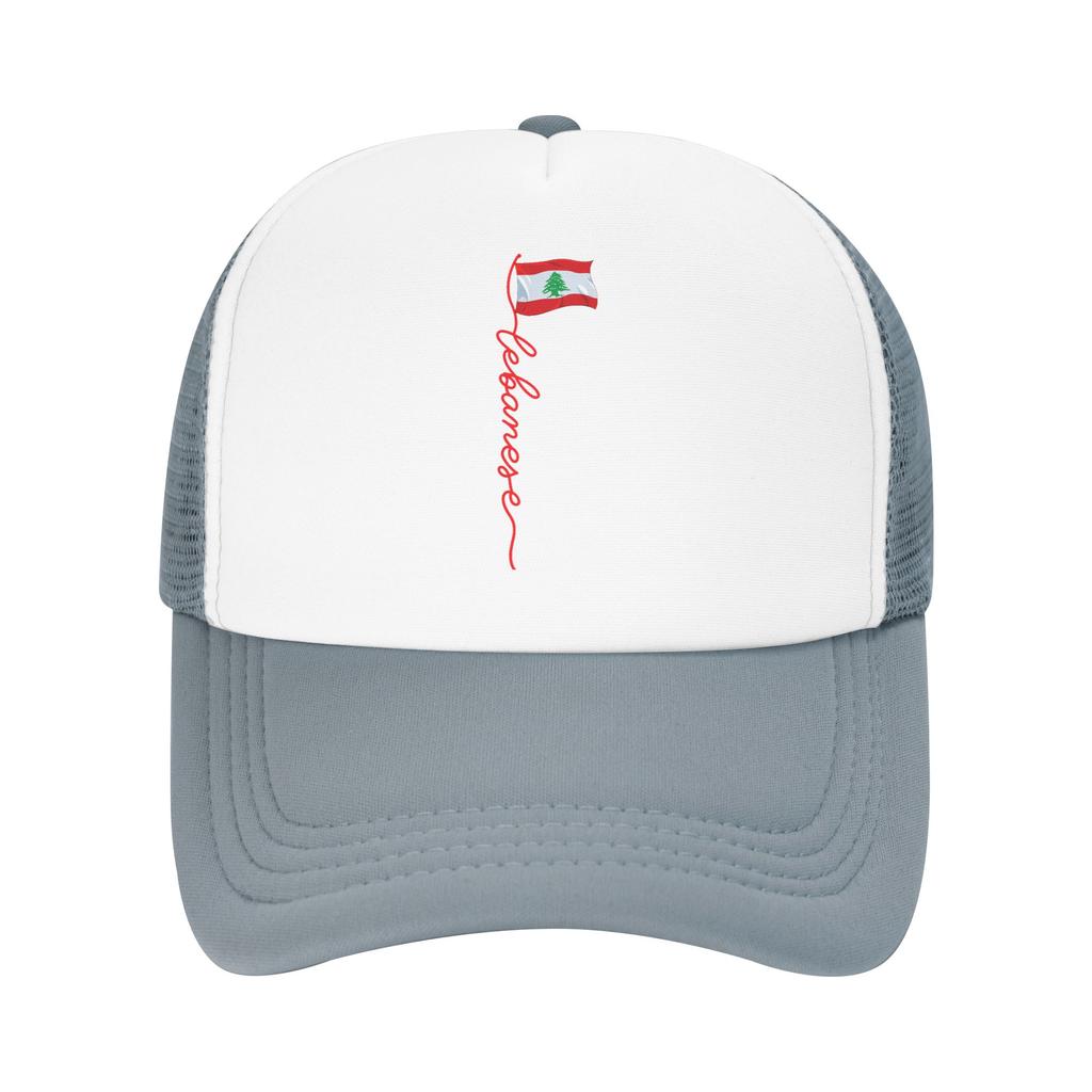 Lebanese Lebanon Flag Mesh Baseball Cap Unisex Fashion Sun Hats Hats Adjustable Summer Trucker Hat