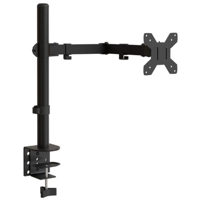 Support de moniteur - VESA - Noir - Réglable en hauteur - Installation facile - Acier robuste