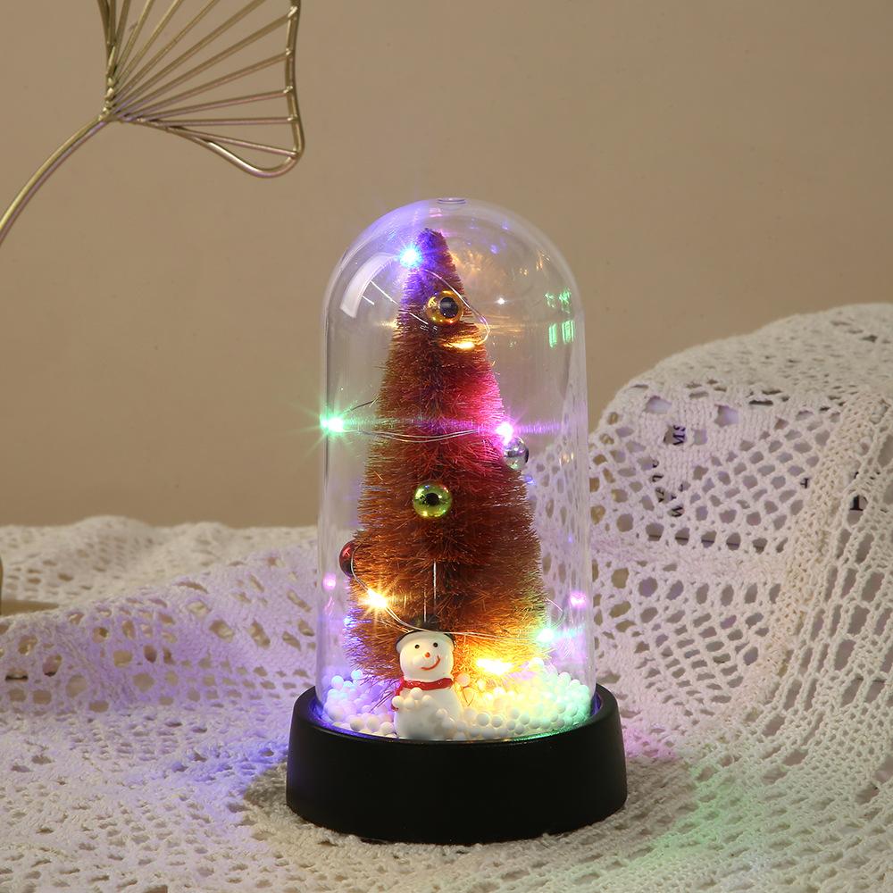 European and American Christmas tree home decoration lights, Christmas luminous glass cover Christmas gift led night light