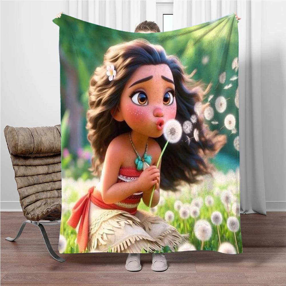 Disney Cartoon Moana Room Warming Decorative Flannel Thin Blanket.Office,Chair,for Sofa,Living room,Travel Picnic Blanket Gifts