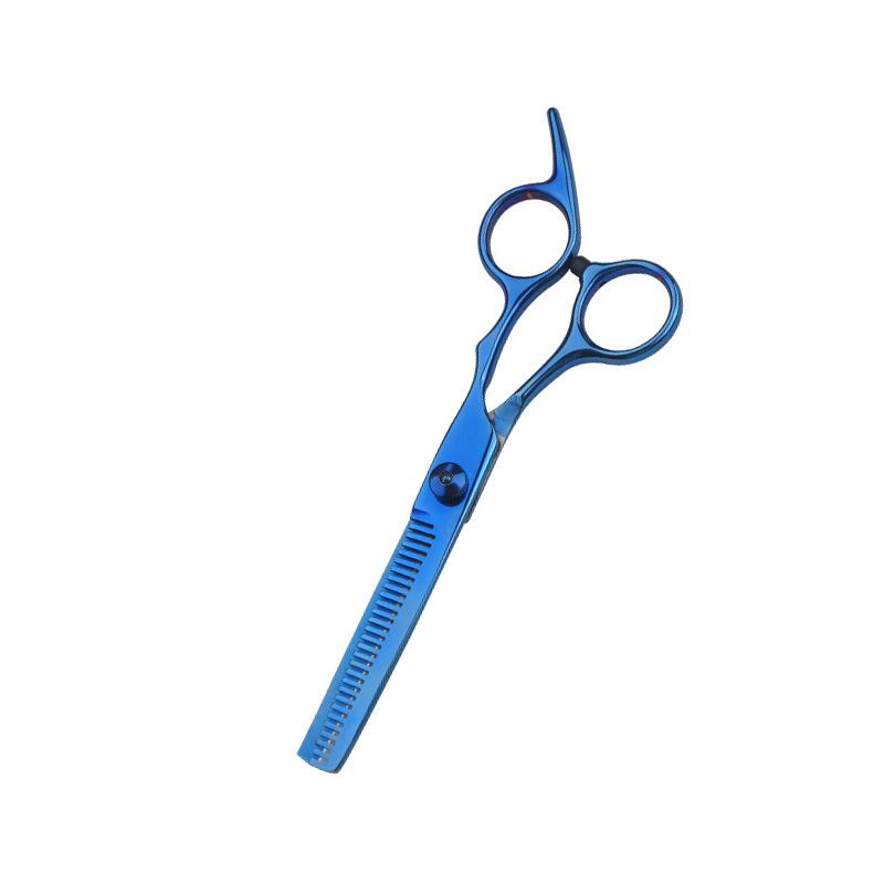 6-Inch White Hairdressing Scissors Set: Flat & Tooth Scissors for Adults and Kids