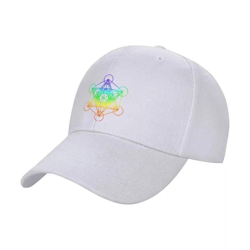 Sacred Geometry Metatron's Cube In Raibow Colors Baseball Cap Visor Beach Outing |-F-| For Women Men's