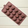 Non Stick Different Styles Chocolate Molds Silicone 15 Cavity Molds 100% Food Grade Silicone Moulds for Chocolate Gummy Candy