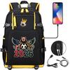 2026 Sports Soccer USB Large Capacity Backpack for Middle High School Students Travel Unisex
