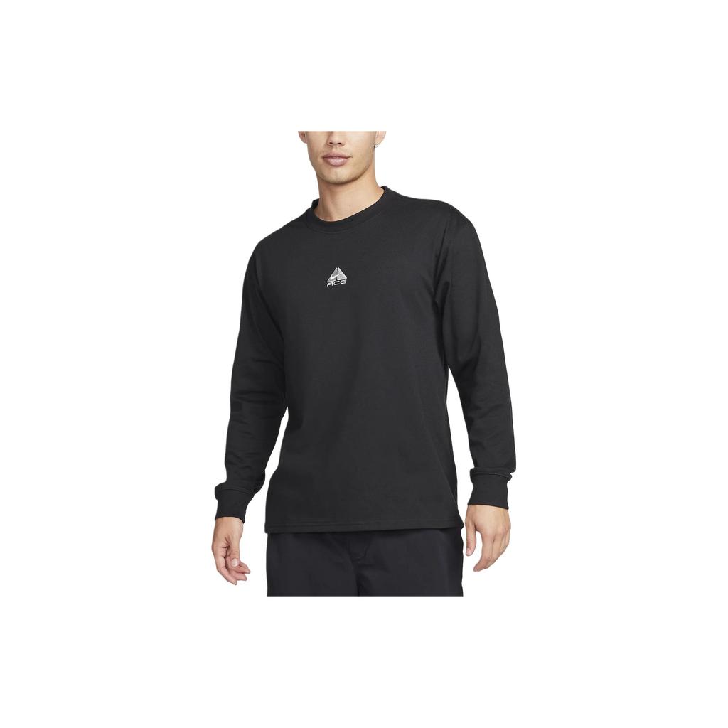Nike Relaxed Long Sleeve T-Shirt Men Tops Black DR7754-011