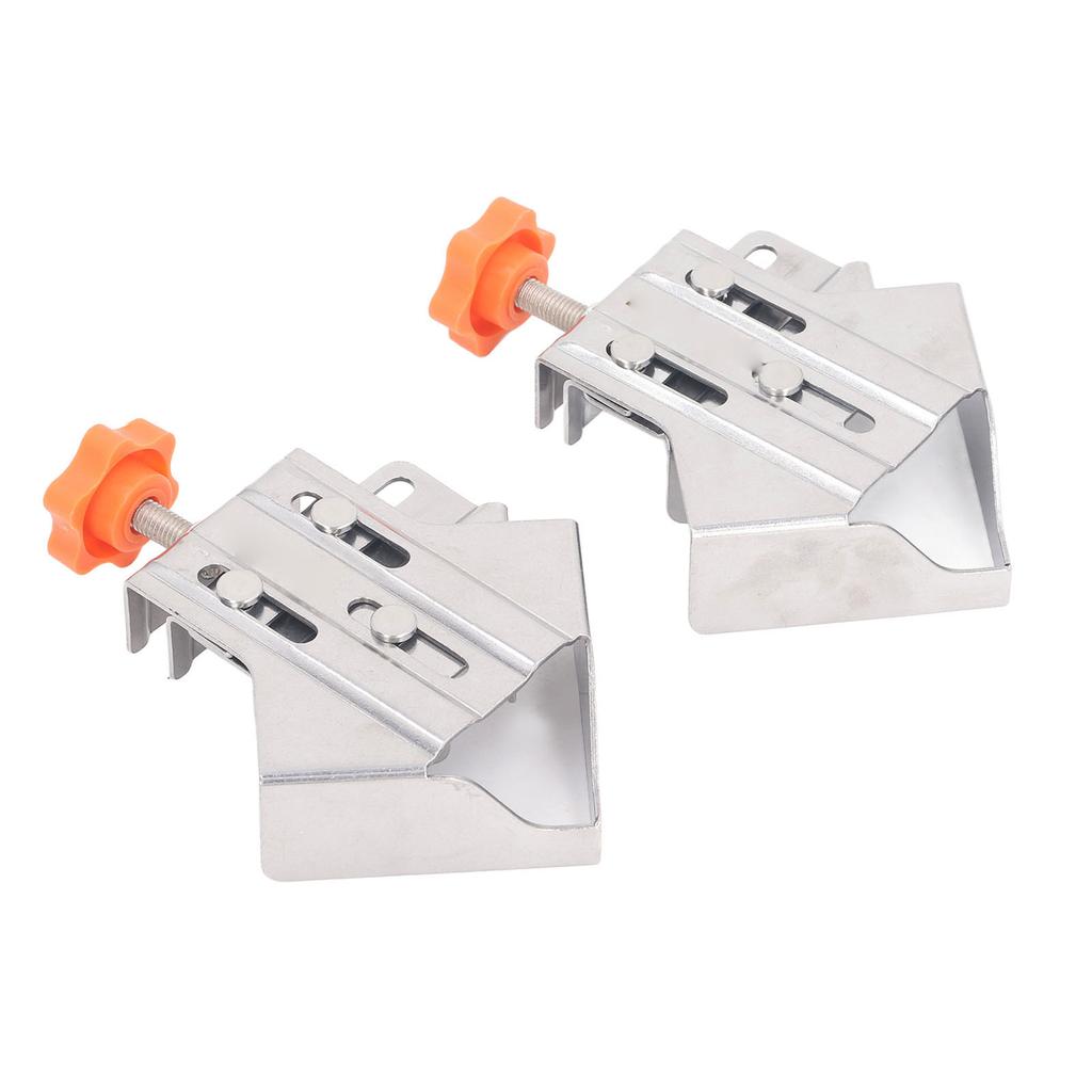 2Pcs Right Angle Clip Stainless Steel Mouth Closed 90 Degree Quick Corner Clamp for Woodworking