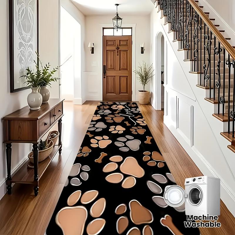 1Pcs Beautiful Floral Non-Slip Washable Area Rug Runner for Entryway, Living Room, Bedroom & Patio