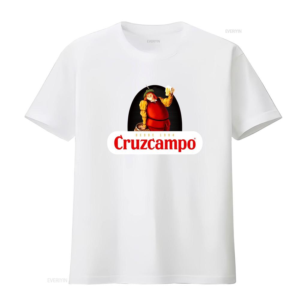 Cruzcampo Vintage Beer Lover T Shirt Classic Cotton for Perfect Christmas  Vintage Washed Top For Everyday Wear Homme Versatile