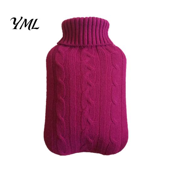 Home Use Hot Water Bag 2000ML Bottle with Knit Cover, Leakproof Rubber Menstrual Cramp Relief for Pain Relief, Winter Warm Neck, Shoulder Back