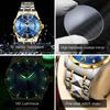 OPK Brand Original Men's Watches Waterproof Week Calendar Quartz Watch for Men Fashion Luminous Diamond Scale Watch